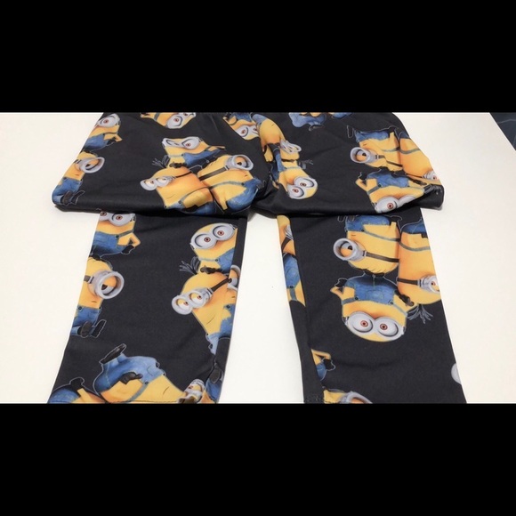New Minion Leggings Small Juniors Black - Picture 3 of 3
